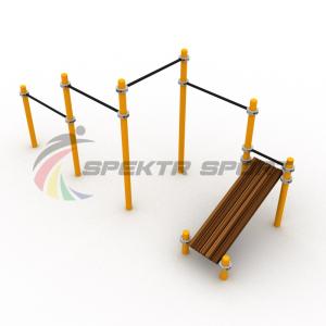 Купить Каскад турников со скамьей для пресса Воркаут SP WRK-12_76mm в Уяре 