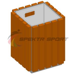 Купить Урна металлическая в деревянной обрешетке SP МФ400 в Уяре 